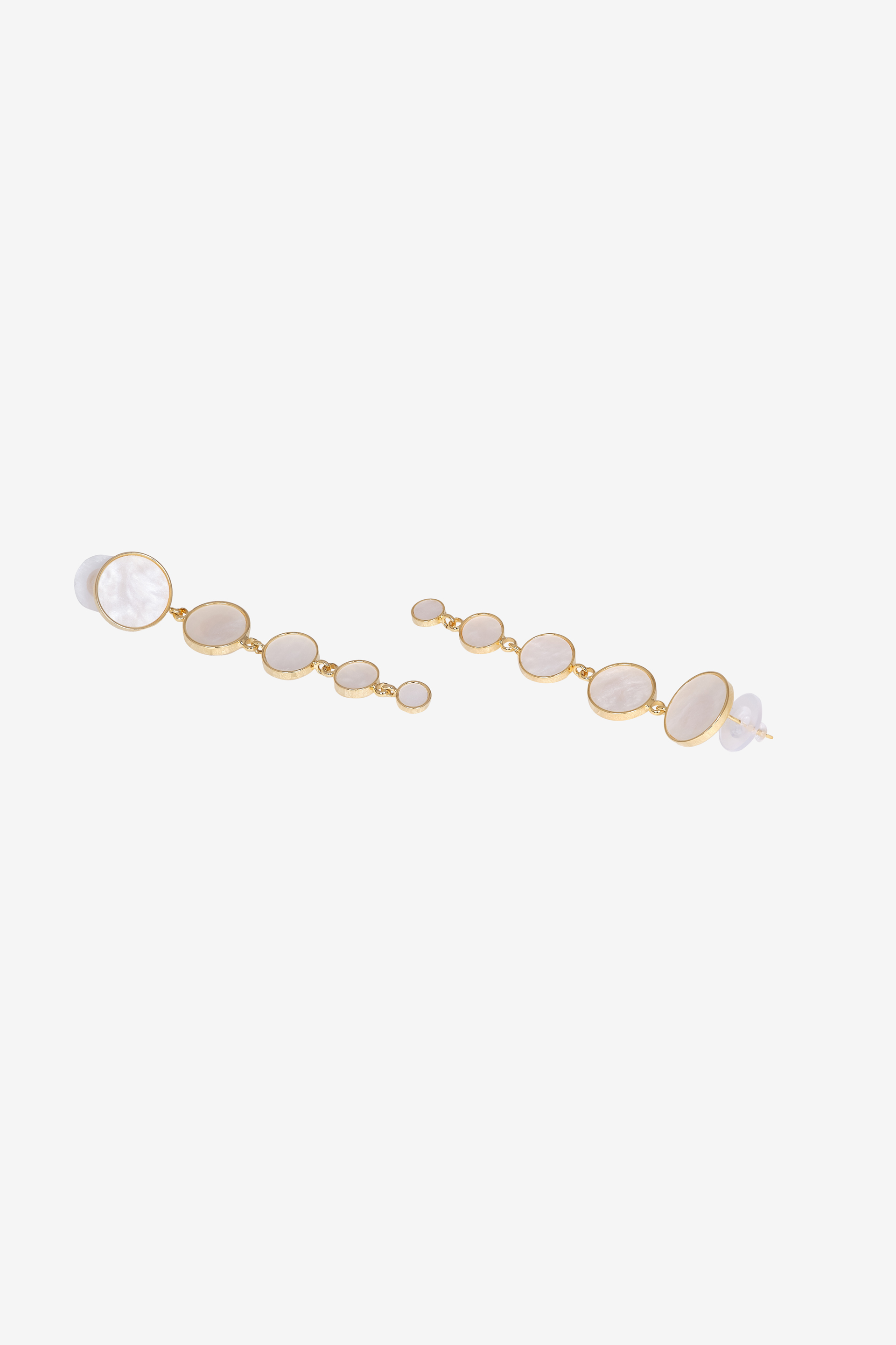 Off White Layered Statement Earrings, , image 2